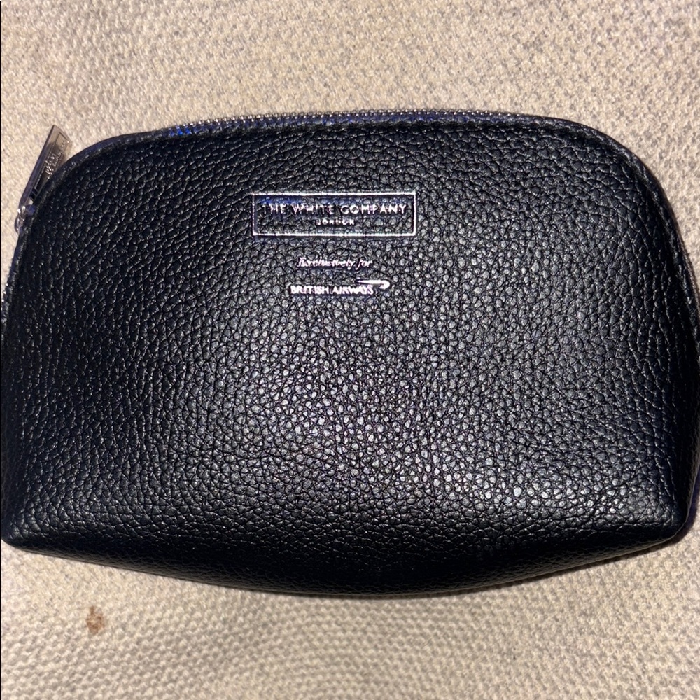 The White Company Black Toiletry Bag Sleek Design